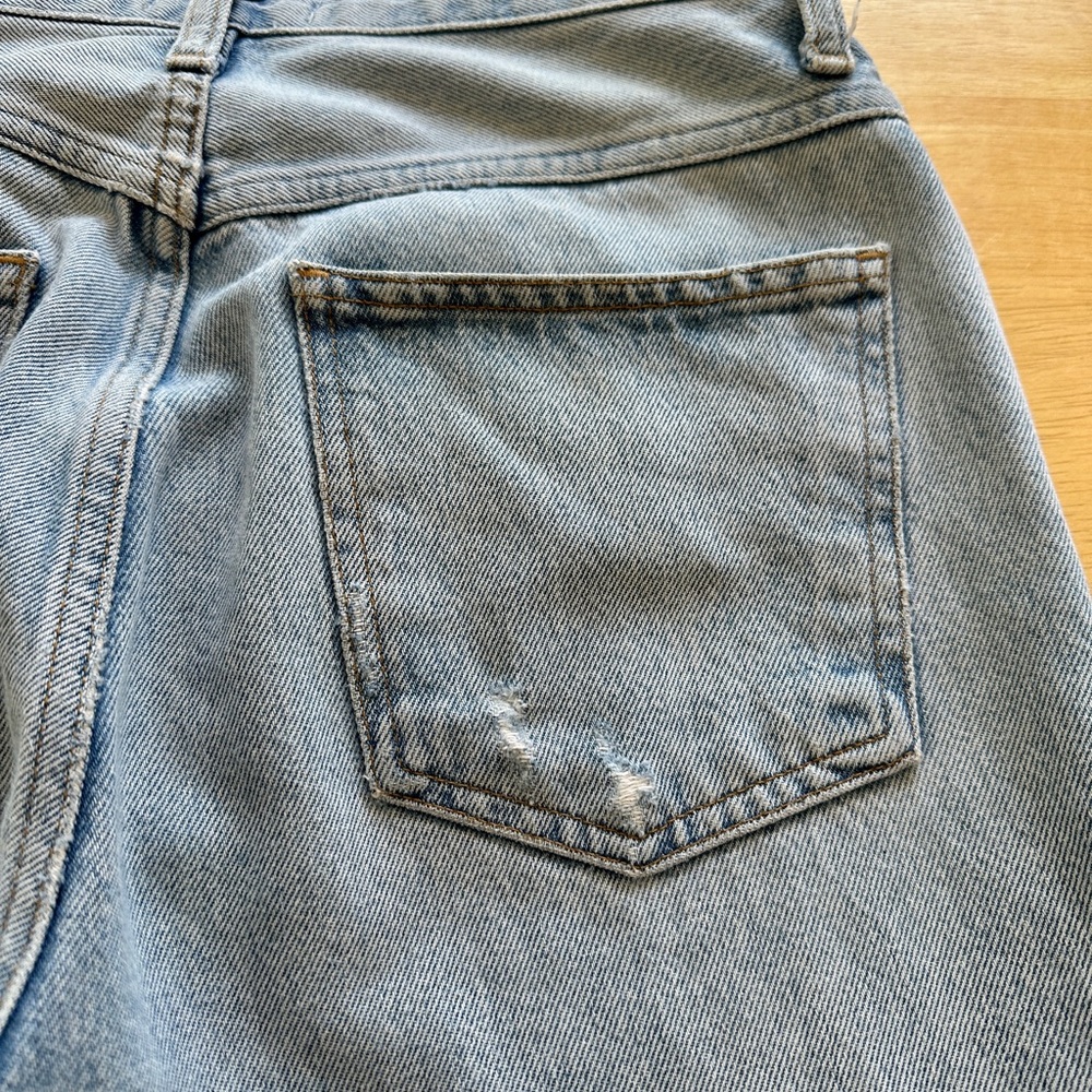 Agolde Light Blue Straight Leg Jeans - Picture 5 of 9